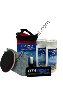 Pasta ve Cila Bakım Seti Rötüş Boyalı (Uygulama Pedi +Mikrofiber Bez+Çanta+Siyah Rötüş)