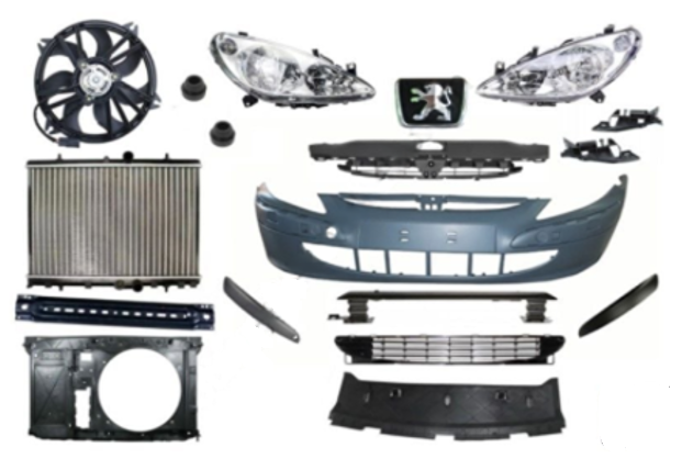 Peugeot 307 (2001-2005) Dolu Ön Tampon Far Ve Soğutma Seti (İthal)