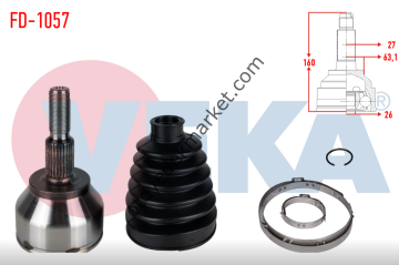 Ford Kuga (2012-2022) Sağ Aks Kafası Dış (Veka)