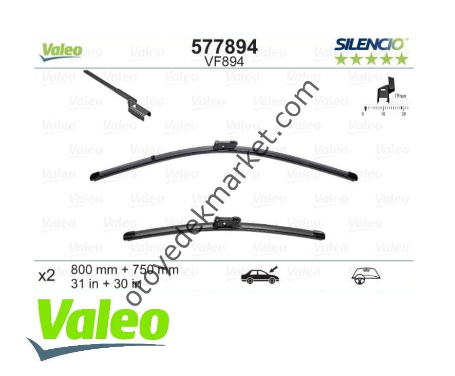 Citroen C4 Picasso (2014-2018) Ön Cam Silecek Süpürgesi Takımı (Valeo)
