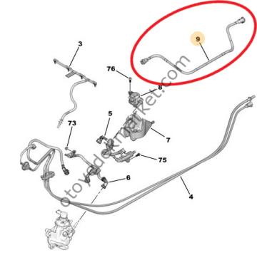 Peugeot 301 (2018-2020) 1.5 BlueHdi Yakıt Borusu (Orijinal)
