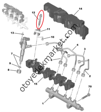 Peugeot 2008 (2013-2016) 1.6 Hdi Dizel Enjektör Bağlantı Vidası (Orijinal)