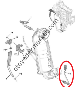 Peugeot 2008 (2020-2024) 1.2 Turbo Benzinli Oksijen Sensörü - Alt (Delphi)