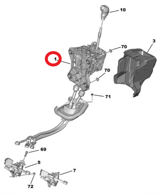 Peugeot Rifter (2019-2025) 1.5 Hdi Vites Kumanda Kolu (Orijinal)