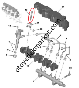 Citroen C3 (2010-2016) 1.4 Hdi ve 1.6 Hdi Dizel Enjektör Bağlantı Vidası (Orijinal)