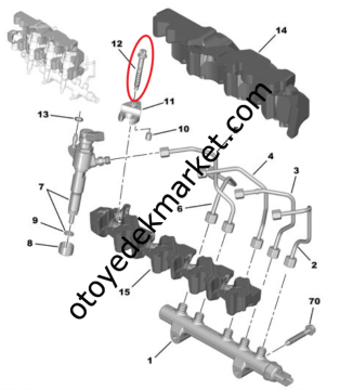 Citroen Cactus (2014-2018) 1.6 Hdi Dizel Enjektör Bağlantı Vidası (Orijinal)
