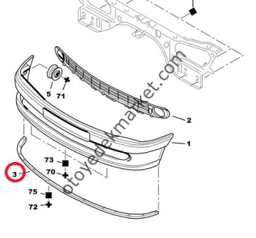 PEUGEOT 306 TAMPON ALT KARLIK