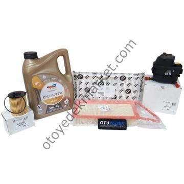 Citroen C3 (2003-2010) 1.4 Hdi 90 Hp Filtre Seti (Orijinal) Ve 5w40 Motor Yağ
