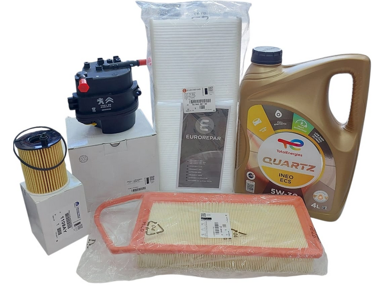 Citroen C3 (2003-2010) 1.4 Hdi 90 Hp Filtre Seti (Orijinal) Ve 5w30 Motor Yağ