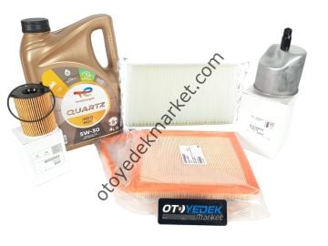 Citroen Xsara (2003-2006) 1.6 Hdi Filtre Seti Ve 5w30 Motor Yağ (Orijinal)