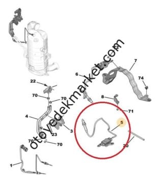 Peugeot 3008 (2018-2024) 1.5 BlueHDI Oksijen Sensörü (Azot Kaptörü) (Orijinal)