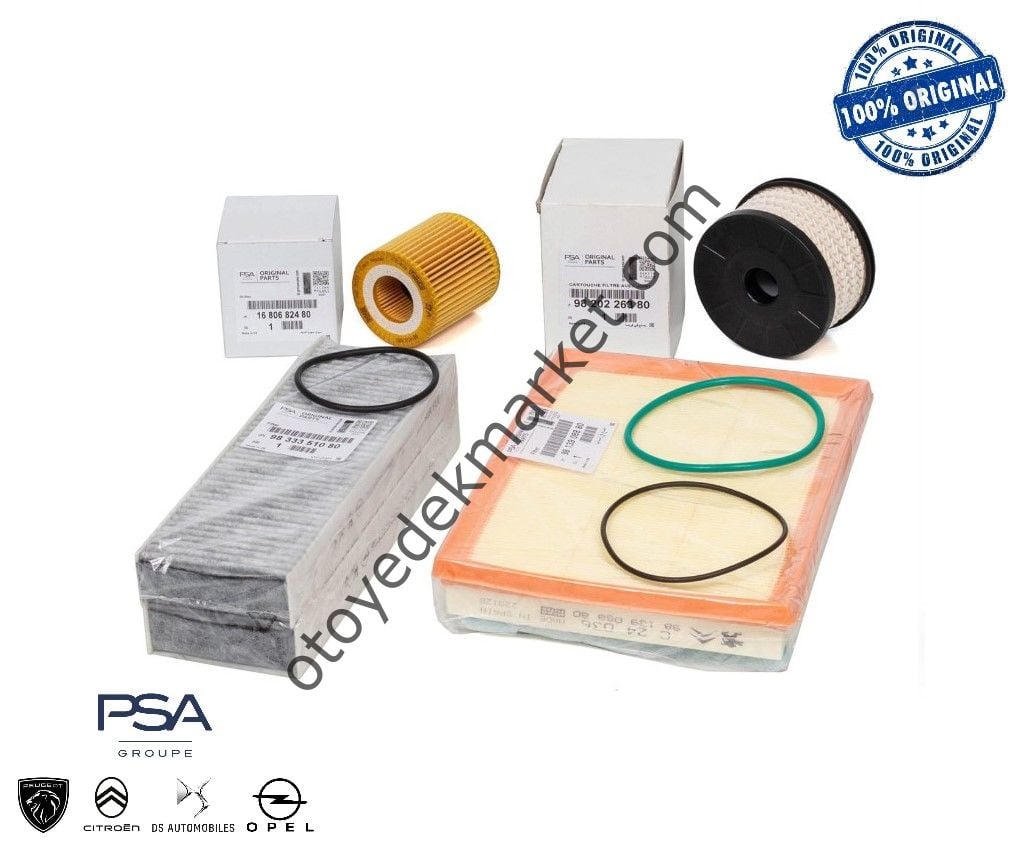 Opel Crossland (2019-2022) 1.5 T (Dizel) Periyodik Bakım Filtre Seti (Orijinal)