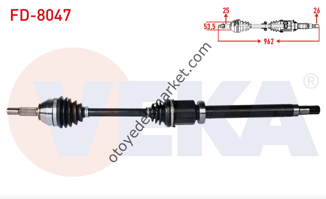 Ford Connect (2002-2013) Komple Aks Sağ 1.8 Tdci (Veka)