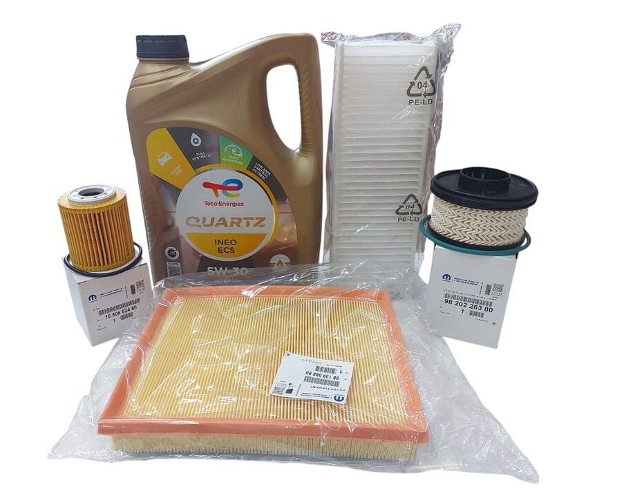 Opel Crossland X (2019-2024) 1.5 Dizel Filtre Bakım Seti ve 5w30 Yağ (Orijinal)