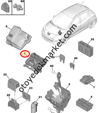 Citroen Berlingo (2008-2018) Sigorta Kutusu (Orijinal)