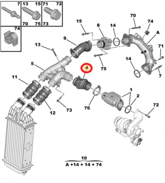 Peugeot 301 (2012-2018) 1,6 Hdi Turbo Ara Hortumu (İthal)