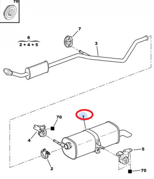 PEUGEOT 307 (2001-2009) 1.6 BENZİNLİ ARKA EGZOS SUSTURUCU