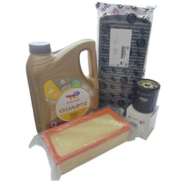 Citroen C3 (2017-2024) 1.2 Benzinli Karbon Polenli Filtre Bakım Seti + 5w30 Yağ  (Orijinal)