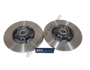 Peugeot 207 (2006-2012) Arka Disk Takımı Rulmanlı (İthal)