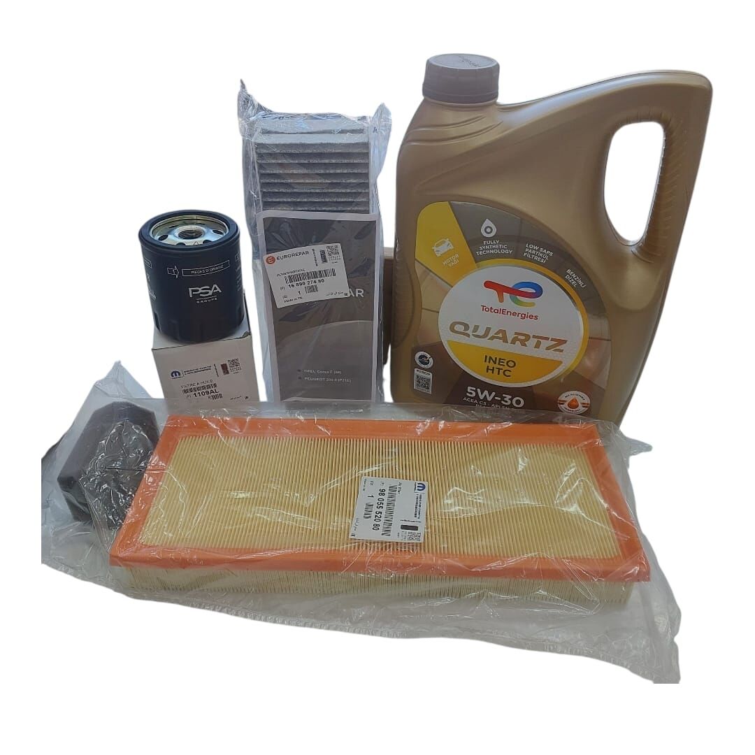Opel Mokka (2021-2024) 1.2  Benzinli  Filtre Bakım Seti + Total Htc 5w30 (Orijinal)