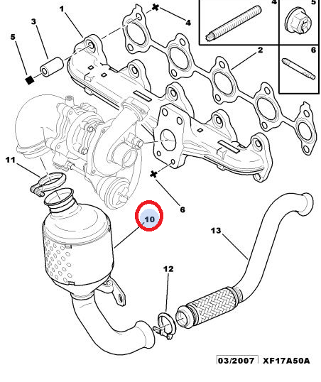 PEUGEOT 307 1,4 HDI KATALİZÖR