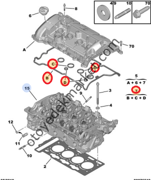 Peugeot 308 (2008-2013) 1.6 Benzinli Subap Kapak Contası (Orijinal)
