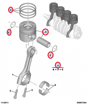 PEUGEOT 406 2,0 BENZİNLİ PİSTON SEKMAN TAKIMI