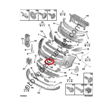 Peugeot 3008 (2020-2023) Ön Kamera Giydirmesi (Orijinal)