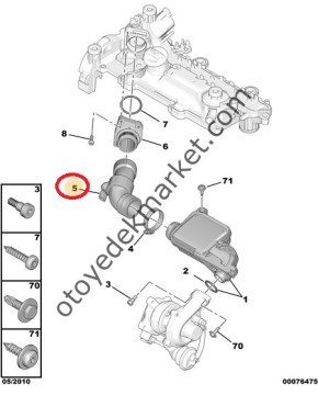Citroen C3 1,4 Hdi Turbo Hortumu Sensörlü (İthal)