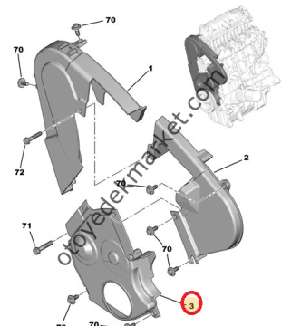 Peugeot Partner (2005-2008) 2,0 Hdi Triger Alt Kapağı (Orijinal)