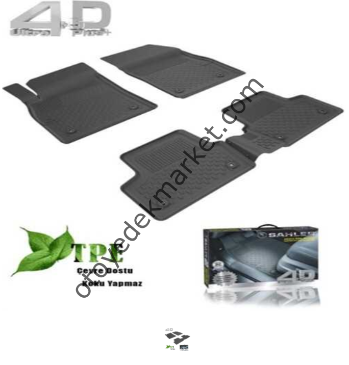 PARTNER TEPEE 4D HAVUZLU PASPAS TAKIMI 4 ADET