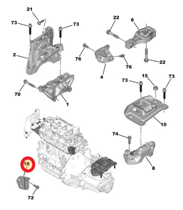 Citroen Berlingo (2019-2025) 1.5 Dizel Motor Kaldırma Tutanağı (Orijinal)
