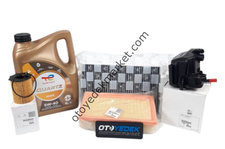 Citroen C5 (2003-2010) 1.6 Hdı Filtre Bakım Seti (Orijinal) Ve 5w40 Motor Yağ