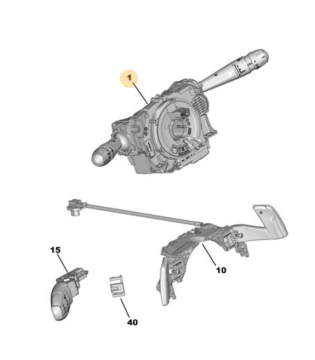 DS9 (2020-2026) Direksiyon Altı Far ve Silecek Kolu (Orijinal)