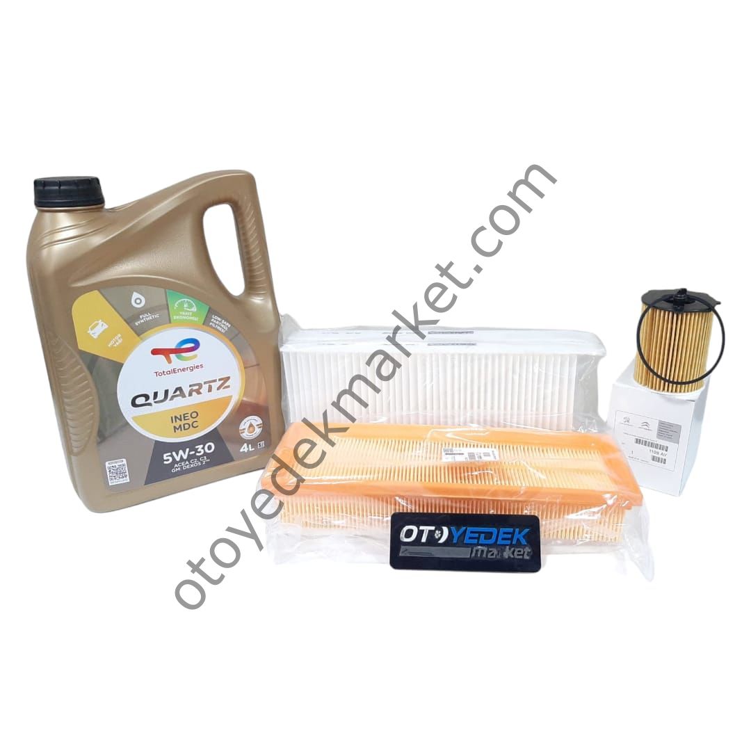 Peugeot Partner Teepe (2008-2011) 1.6 Hdı Filtre Seti Mazot Filtresiz (Orijinal)  Ve 5w30 Motor Yağ