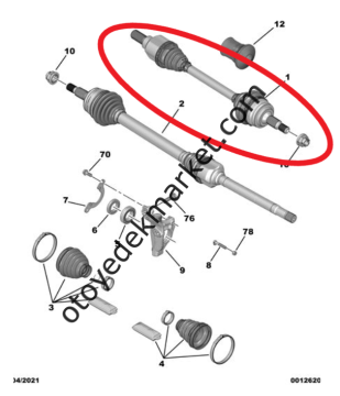 Peugeot Partner (2019-2025) 1.5 Dizel EAT8 Şanzıman Sol Aks (Orijinal)
