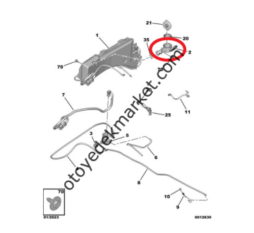 DS7 (2018-2026) Silecek Su Depo Borusu (Orijinal)