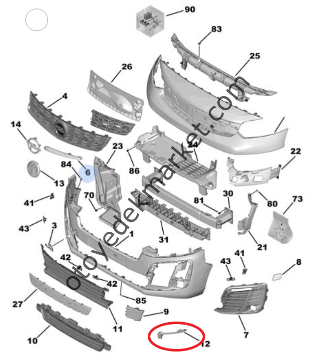 Opel Zafira Life (2021-2024) Lamba Çıtası, Sol (Orijinal)