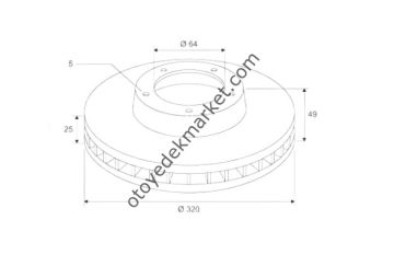 Ford Kuga (2013-2018) Ön Disk Ayna Havalı 320 Mm (Bosch)