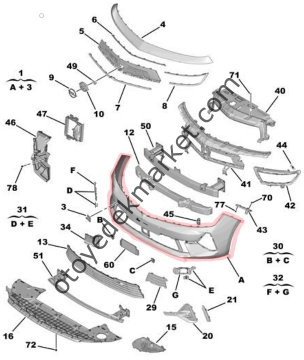 Opel Astra (2022-2024) Ön Tampon (Orijinal)