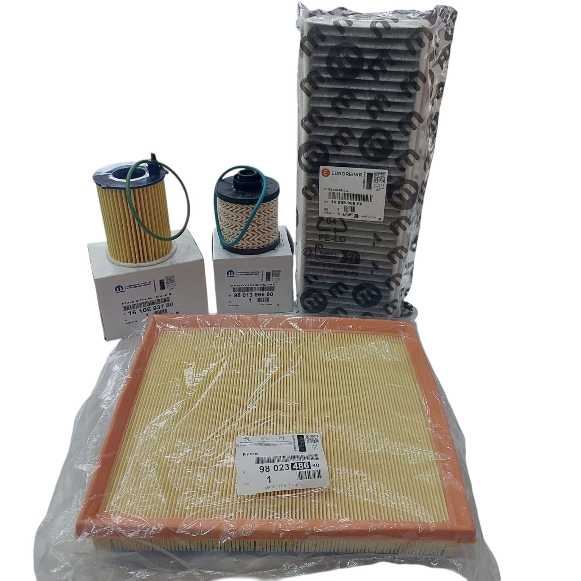 Peugeot 5008 (2016-2018) 1.6 Euro6 BlueHdi Filtre Bakım Seti ve 5w30 Yağ (Orijinal)