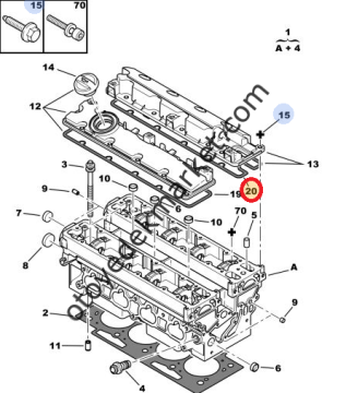 Peugeot 206 (2000-2007) 2.0 Gti Ve Rc Subap Kapak Contası - Eksoz Taraf (Orijinal)