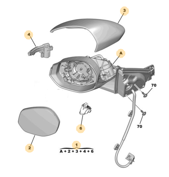 Peugeot 5008 (2024-2026) Sağ Dikiz Aynası (Orijinal)