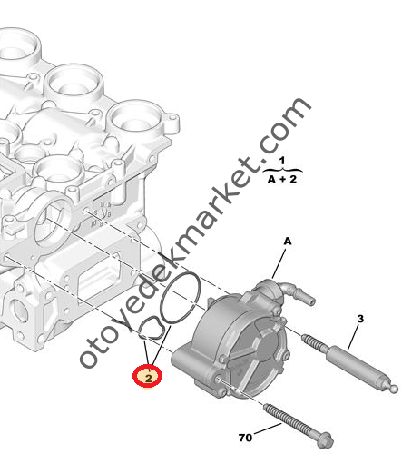 PEUGEOT 307 1,6 HDI VAKUM POMPA CONTASI (ORJİNAL)