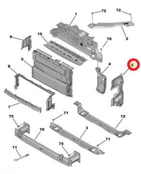 Opel Combo (2019-2026) Ön Panel Sağ Yan Bakaliti (Orijinal)