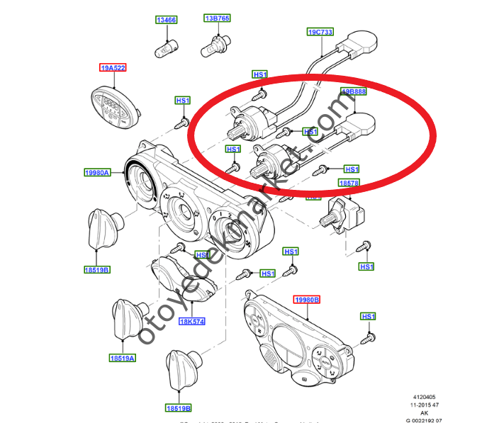 Ford Connect (2003-2013) Yuva Polen Filtre Üst (Otosan)