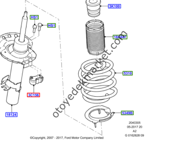 Ford Mondeo (2007-2014) Ön Amortisör Get Lastiği (Otosan)