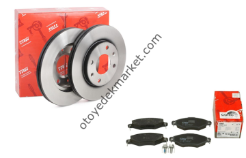 Peugeot 206 (2003-2009) Ön Fren Disk ve Balata Seti (Trw)