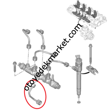 Citroen C4 X (2021-2023) Dizel Yakıt Borusu (Orijinal)