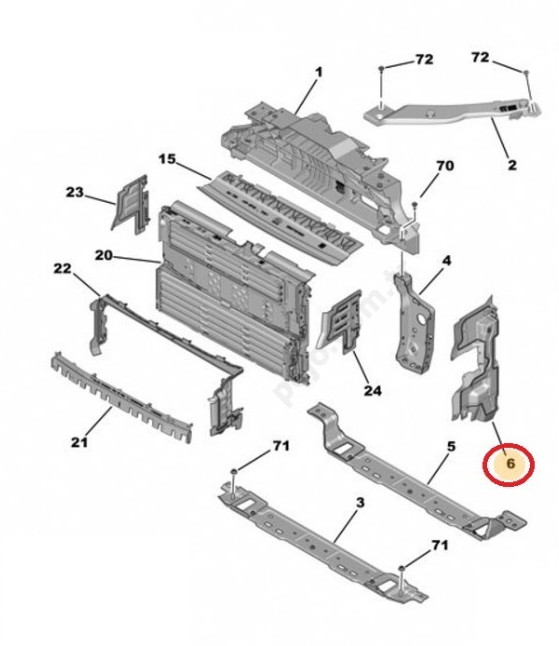 Citroen Berlingo (2019-2025) Ön Panel Sol Hava Bölmesi (Orijinal)